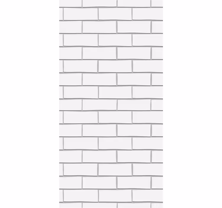 Papier peint brique Briques blanches épaisses - TenStickers