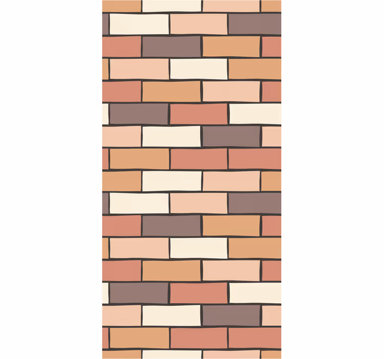 Papier peint briques motif de brique - TenStickers