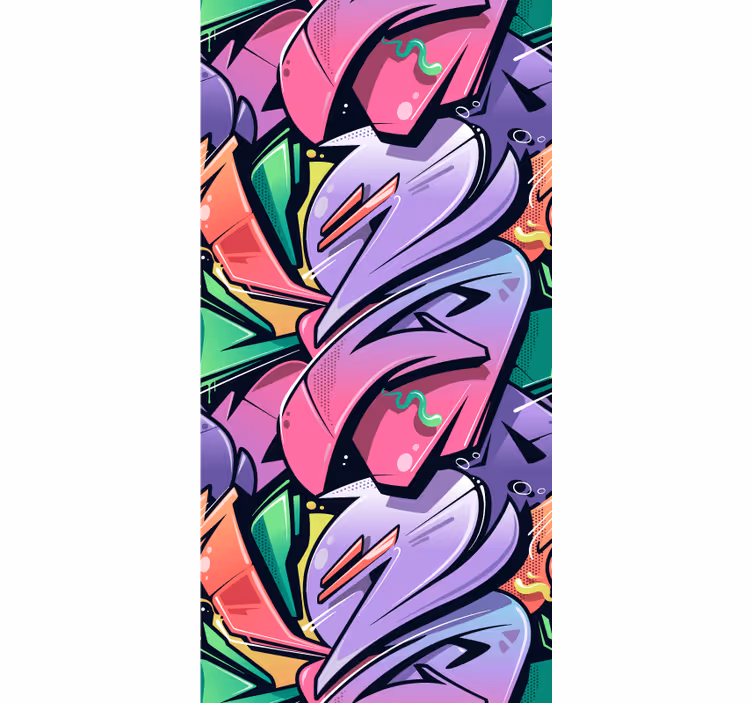 Papier peint art Graffiti abstrait lumineux - TenStickers