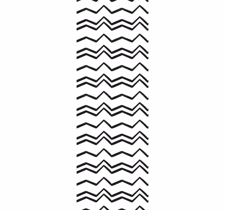 Papier peint moderne Zigzag noir et blanc - TenStickers