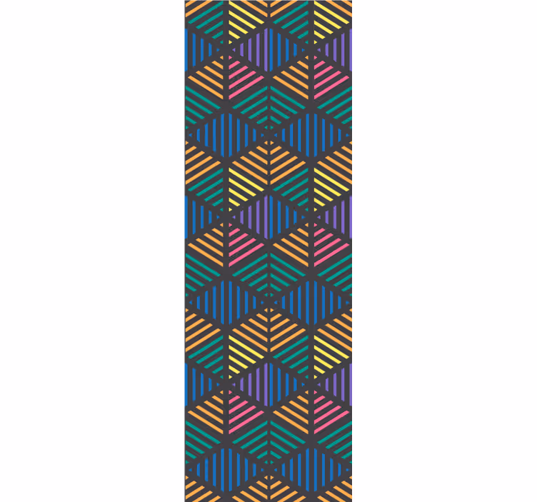 Papier peint formes géometriques motif géométrique à rayures - TenStickers