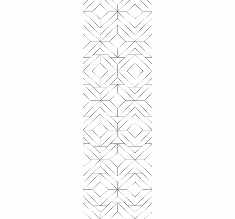 Papier peint design  blanc géométrique - TenStickers