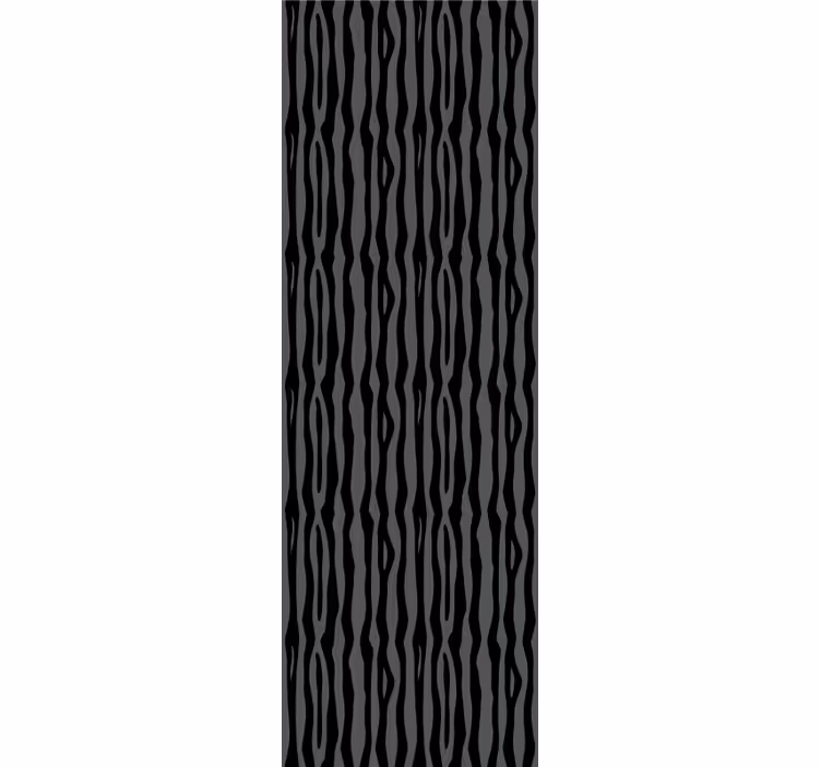 Papier peint rayures Rayures ondulées grises et noires - TenStickers