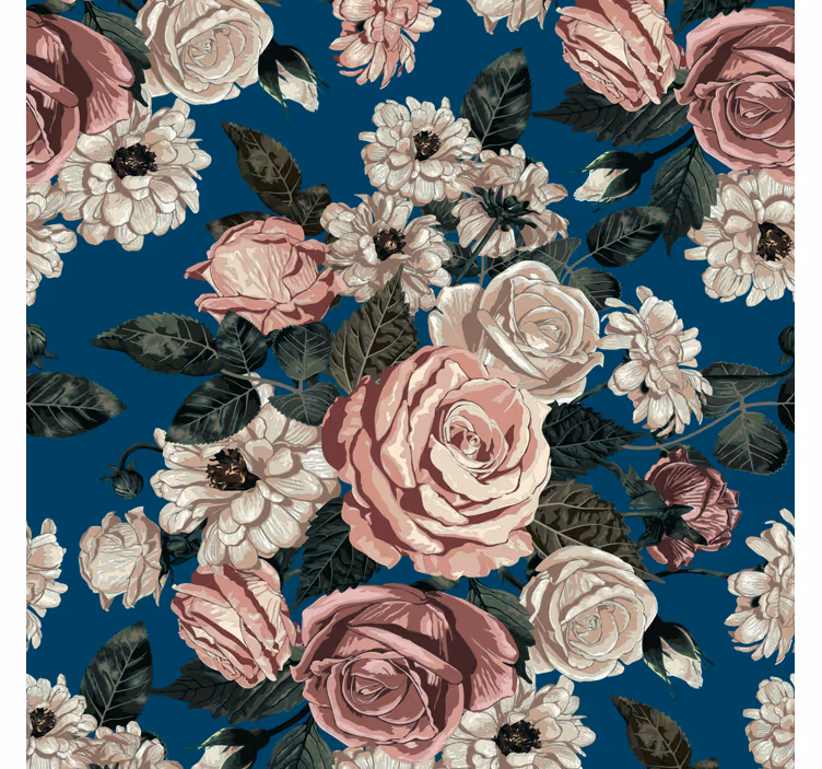 Papier peint fleuri  floral romantique - TenStickers