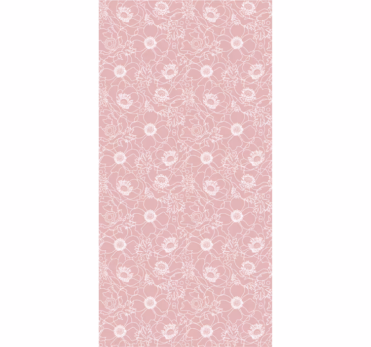 Papier peint fleuri  floral élégant rose - TenStickers
