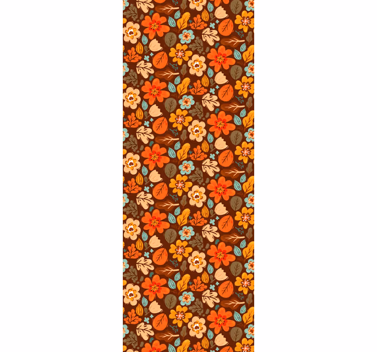 Papier peint floral motifs floraux automnaux - TenStickers