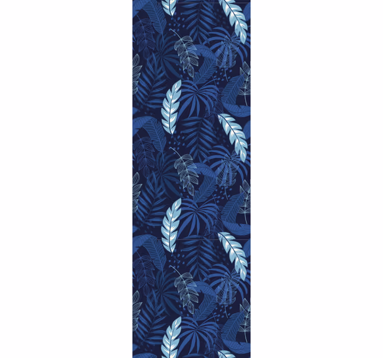 Papier peint fleur Maranta bleu et panthère - TenStickers