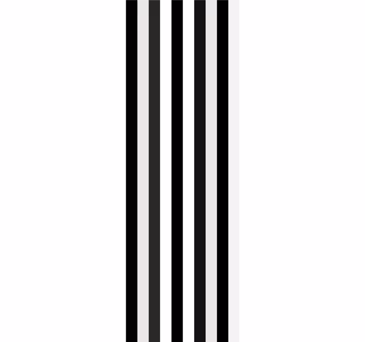 Papier peint ligne verticale Rayures verticales noires et blanche - TenStickers