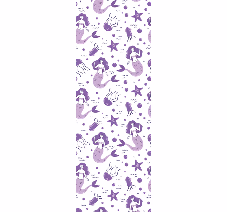 Papier peint Sirènes violettes de dessin animé - TenStickers