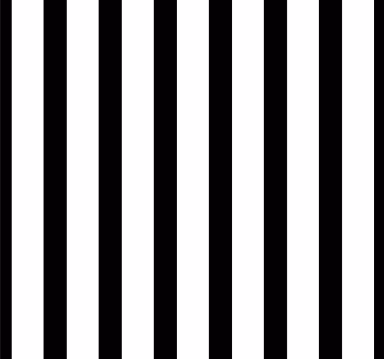 Papier peint ligne verticale Rayures noires et blanches classique - TenStickers