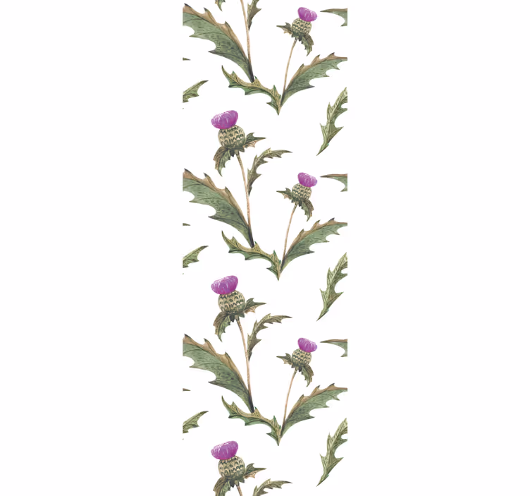 Papier peint fleur Chardons écossais - TenStickers