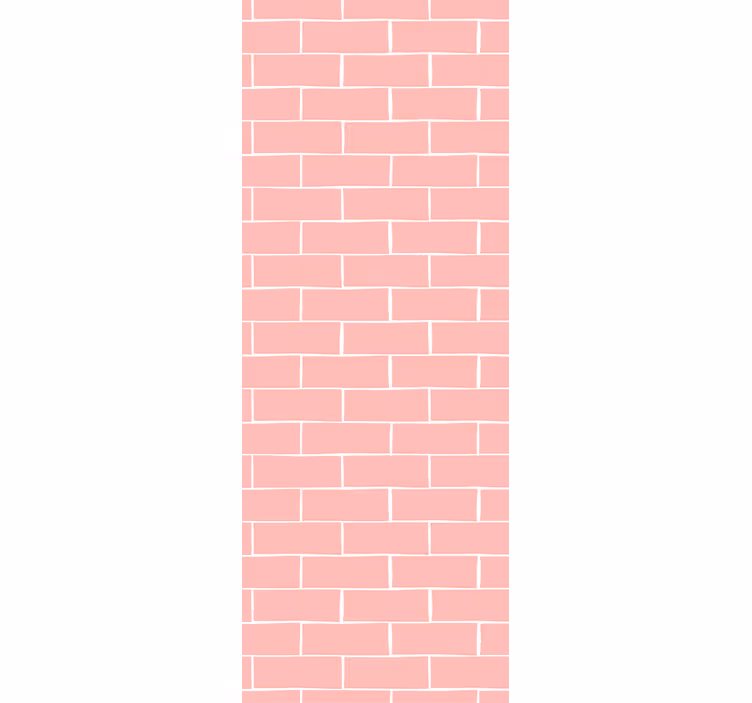 Papier peint briques motif de tuiles roses - TenStickers