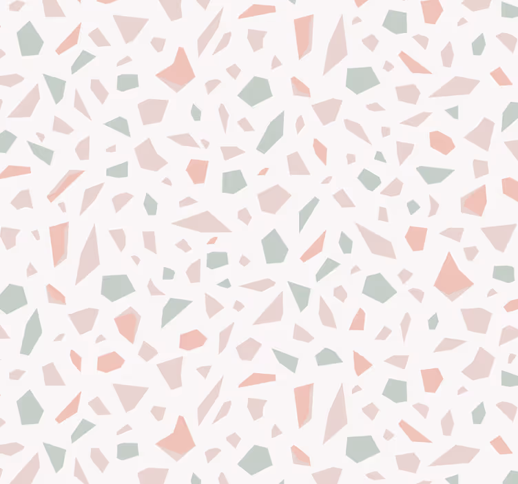 Papier peint formes géometriques inspiration terrazzo - TenStickers