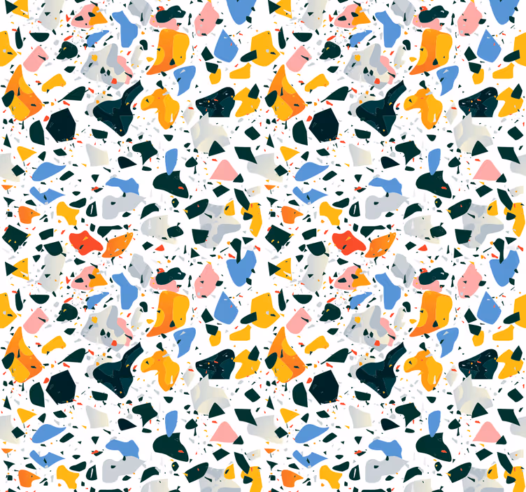 Papier peint imitation pierre Terrazo coloré - TenStickers