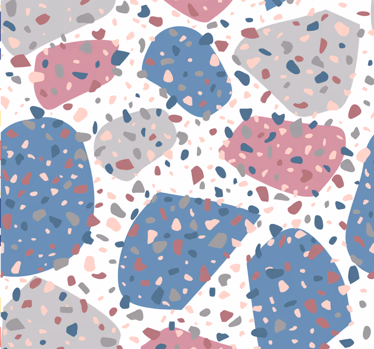 Papier peint cercles terrazzo moucheté - TenStickers