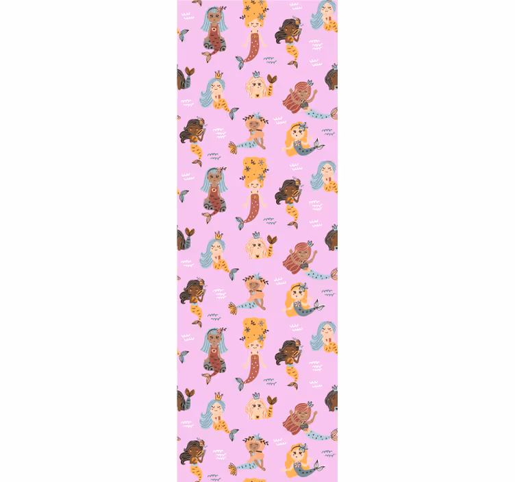 Papier peint chambre bébé illustration de sirène - TenStickers