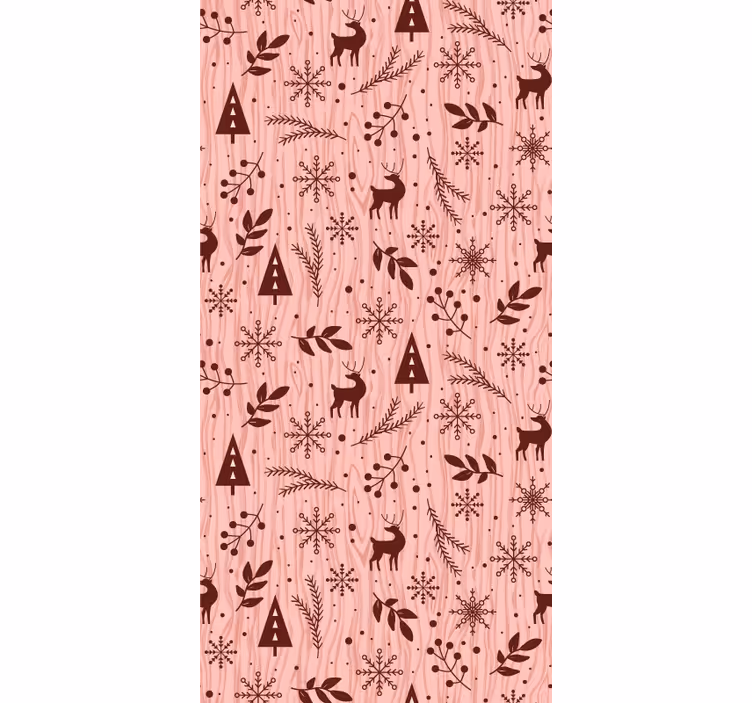 Papier peint animaux scène de la forêt de rennes - TenStickers