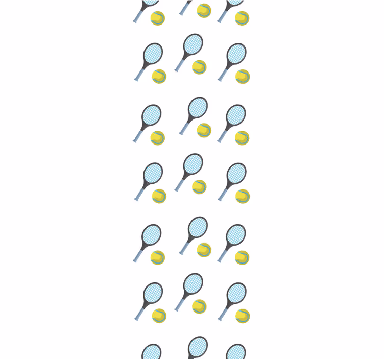 Papier peint chambre ado raquettes et balles de tennis - TenStickers