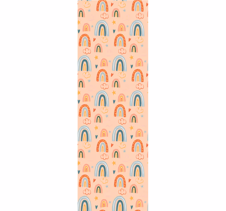 Papier peint enfant Modèle enfants thème arc en ciel - TenStickers