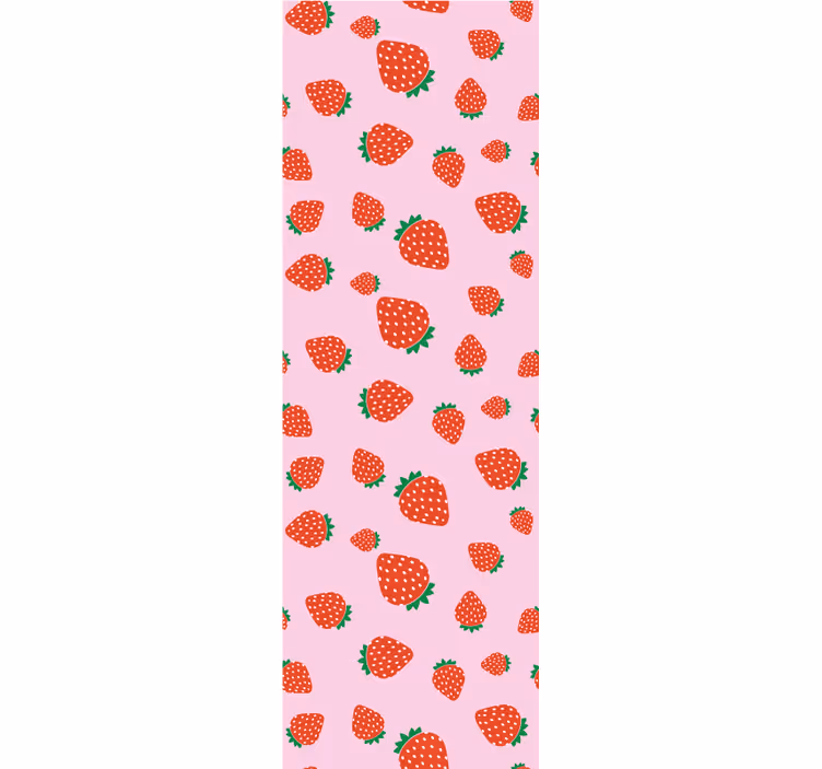 Papier peint cuisine motif fraise sucrée - TenStickers