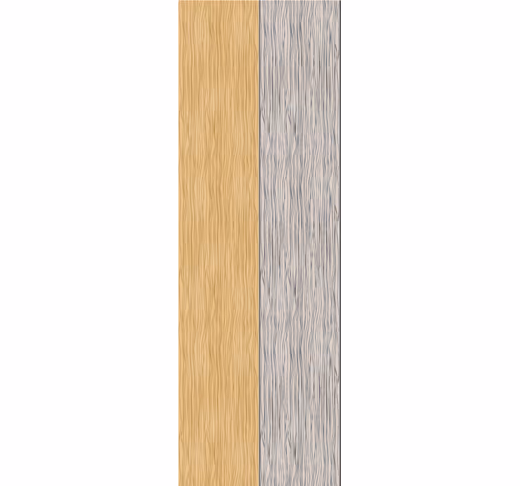 Papier peint bois motif à rayures gris et beige - TenStickers