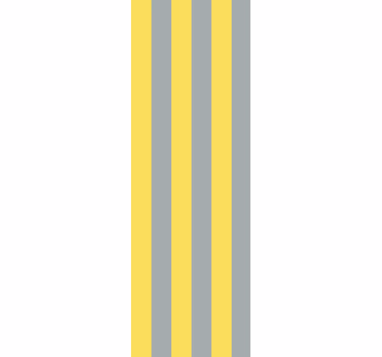 Papier peint lignes horizontales rayures gris jaune - TenStickers