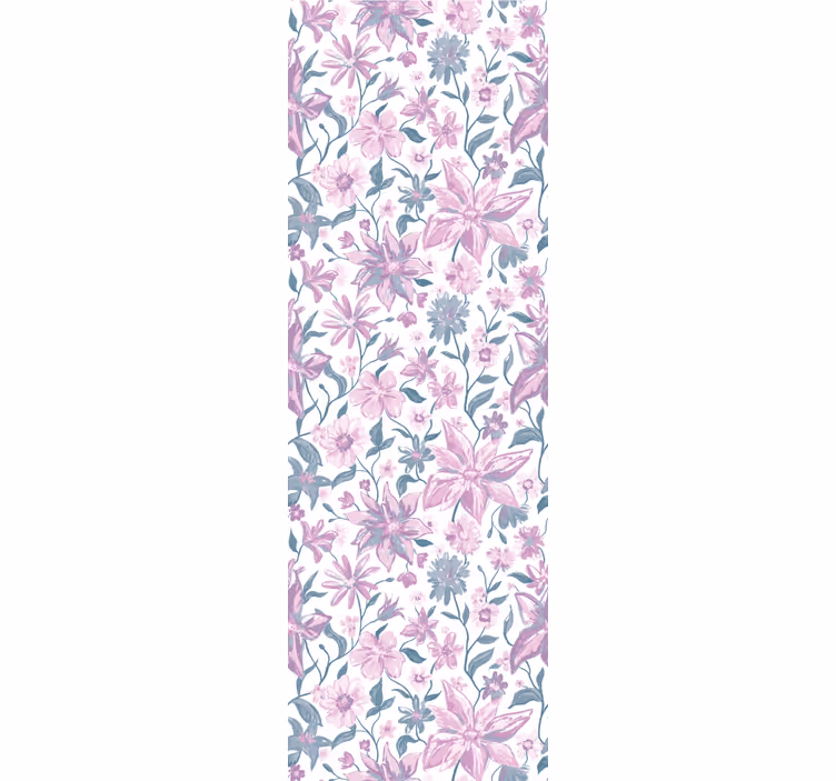 Papier peint floral ambiance de chambre florale - TenStickers