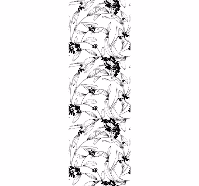 Papier peint chambre adulte  de feuilles noires - TenStickers