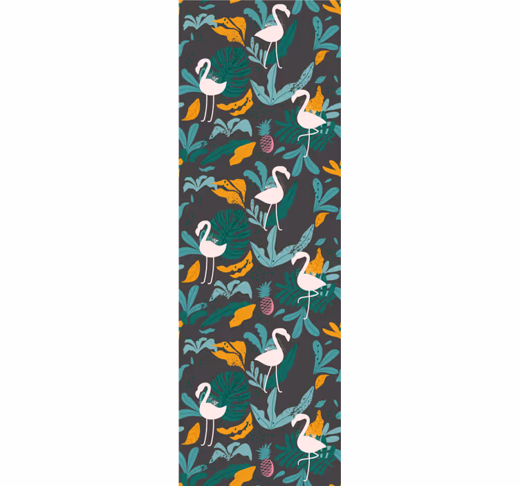 Papier peint animaux scène de flamants tropicaux - TenStickers
