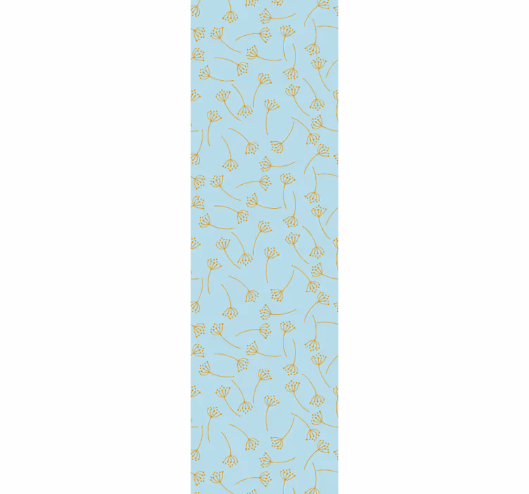 Papier peint fleur Plantes nordiques bleues - TenStickers