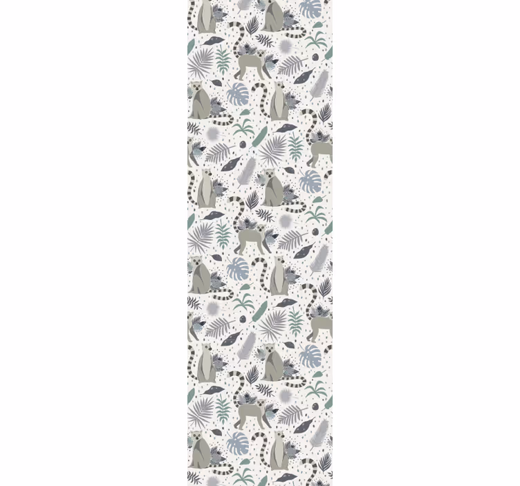 Papier peint chambre Lémurien nordique - TenStickers