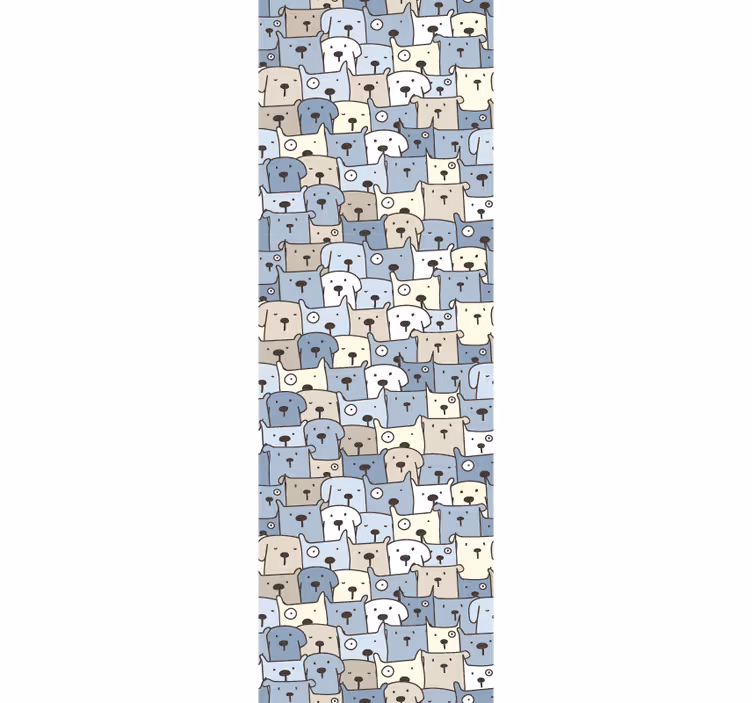 Papier peint chambre Chiens dessinés gris - TenStickers