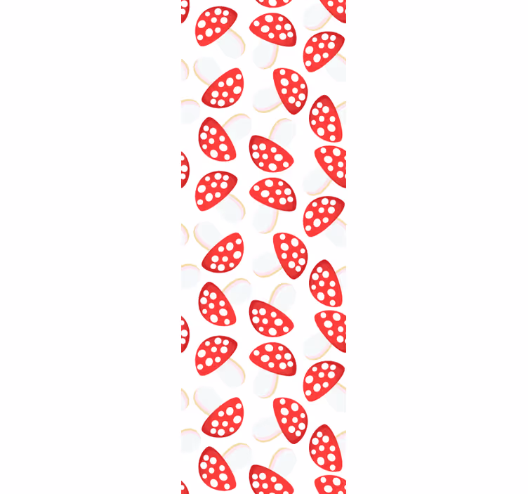 Papier peint chambre adulte motif fraises stylisées - TenStickers