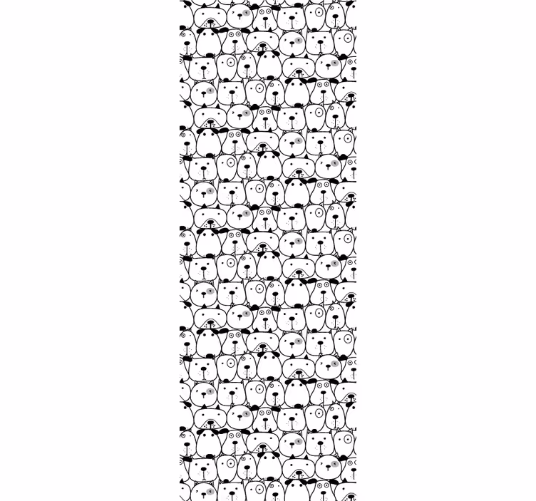 Papier peint chiens félins esquissés - TenStickers