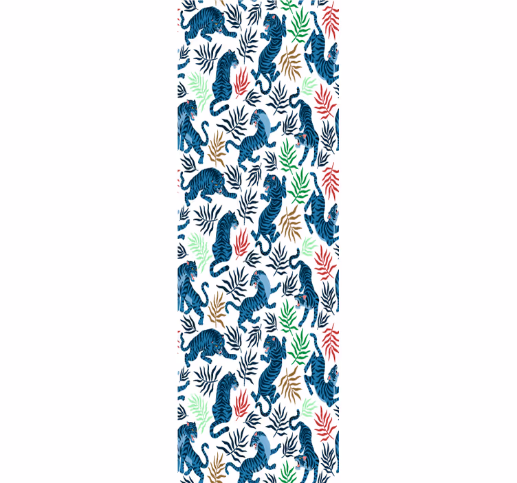 Papier peint animaux motif de tigre tropical - TenStickers