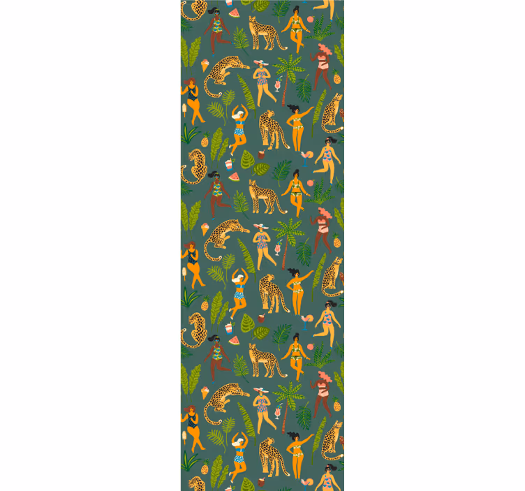 Papier peint animaux motif danse de la jungle - TenStickers