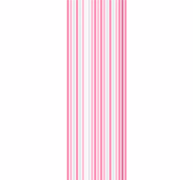 Papier peint rayures  vertical rose et blanc - TenStickers