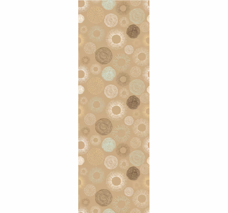 Papier peint formes géometriques motif à motif circulaire - TenStickers