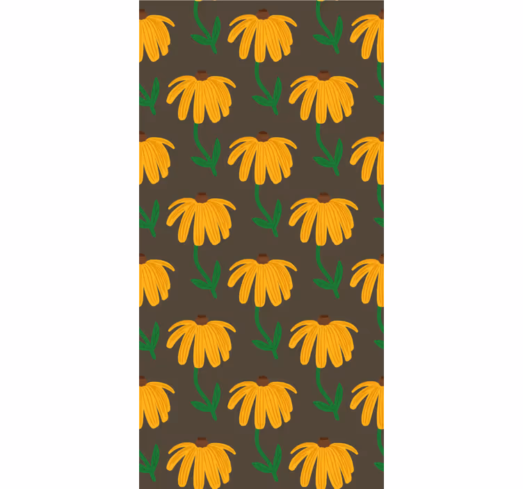 Papier peint floral motif de symbole floral - TenStickers