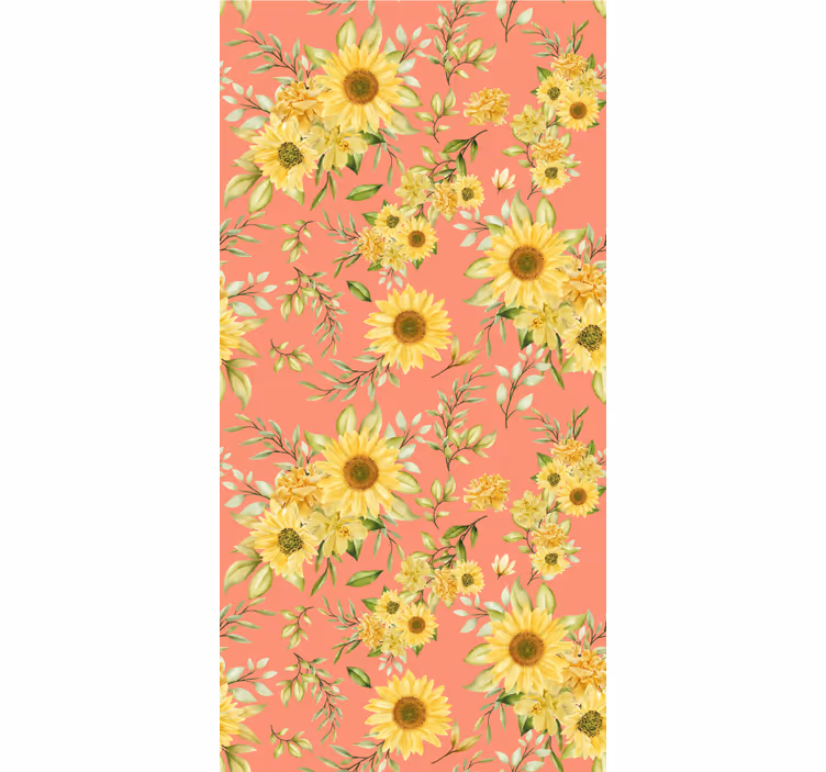 Papier peint floral fleurs de tournesol - TenStickers