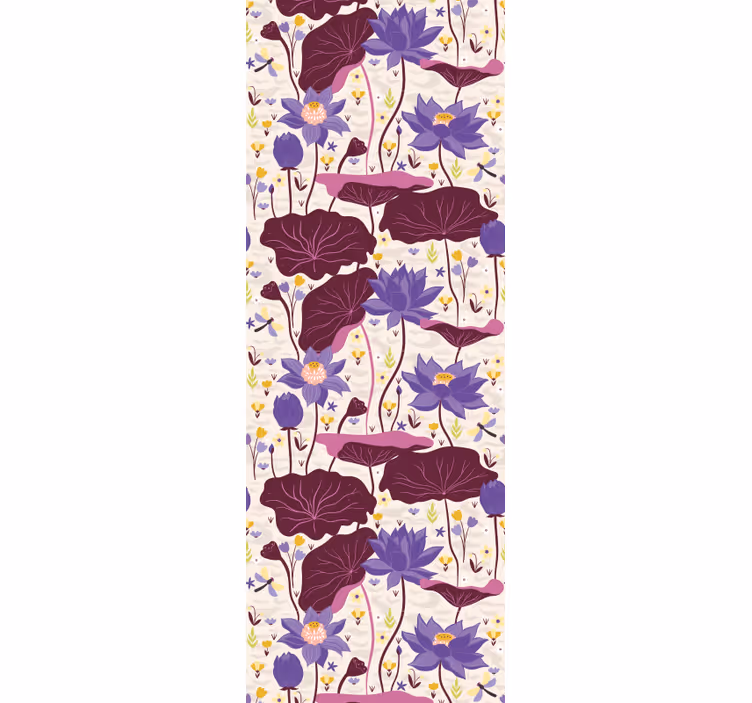 Papier peint fleur Fond beige fleurs - TenStickers
