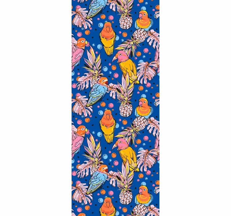 Papier peint perroquet oasis de perroquets tropicaux - TenStickers