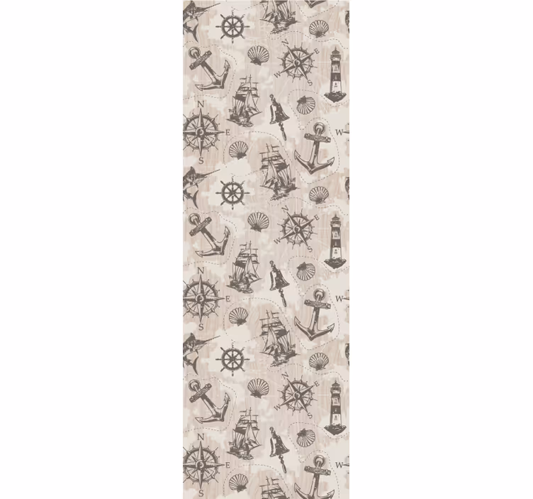 Papier peint Ancres motif de planches en bois - TenStickers