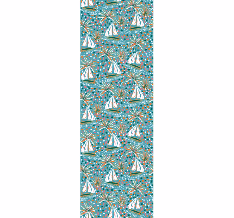 Papier peint scandinave motif de voile - TenStickers