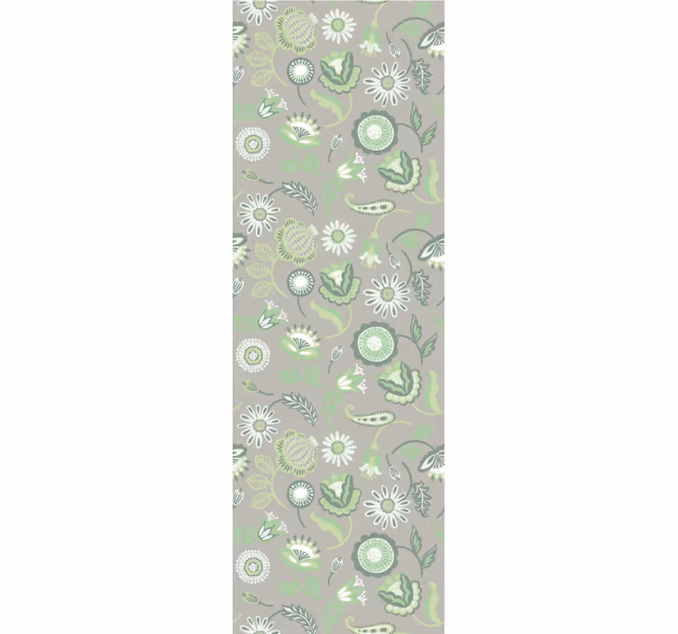 Papier peint fleuri motif de verdure florale - TenStickers