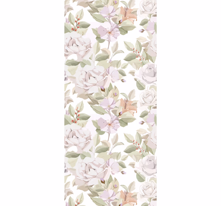 Papier peint floral ensemble de fleurs florales - TenStickers