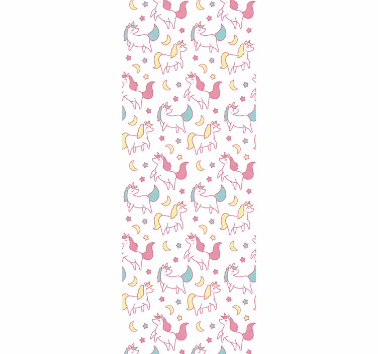 Papier peint chambre bébé motif de licornes - TenStickers