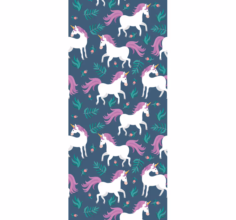 Papier peint chevaux licornes magiques - TenStickers