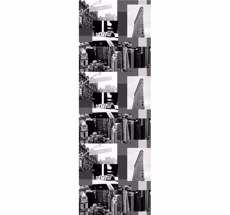 Papier peint pays modèle de collage urbain - TenStickers