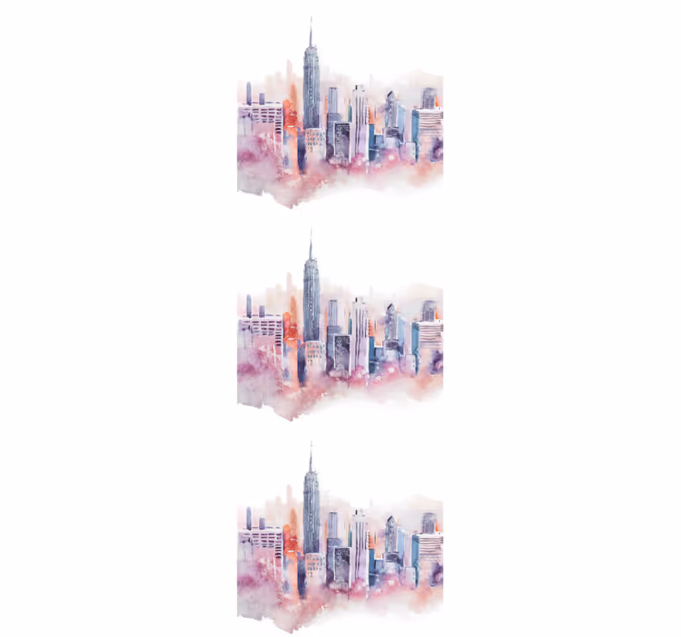 Papier peint new york Peinture des toits de nyc - TenStickers